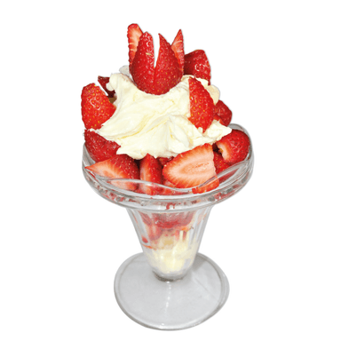 Fresas con Crema y Queso
