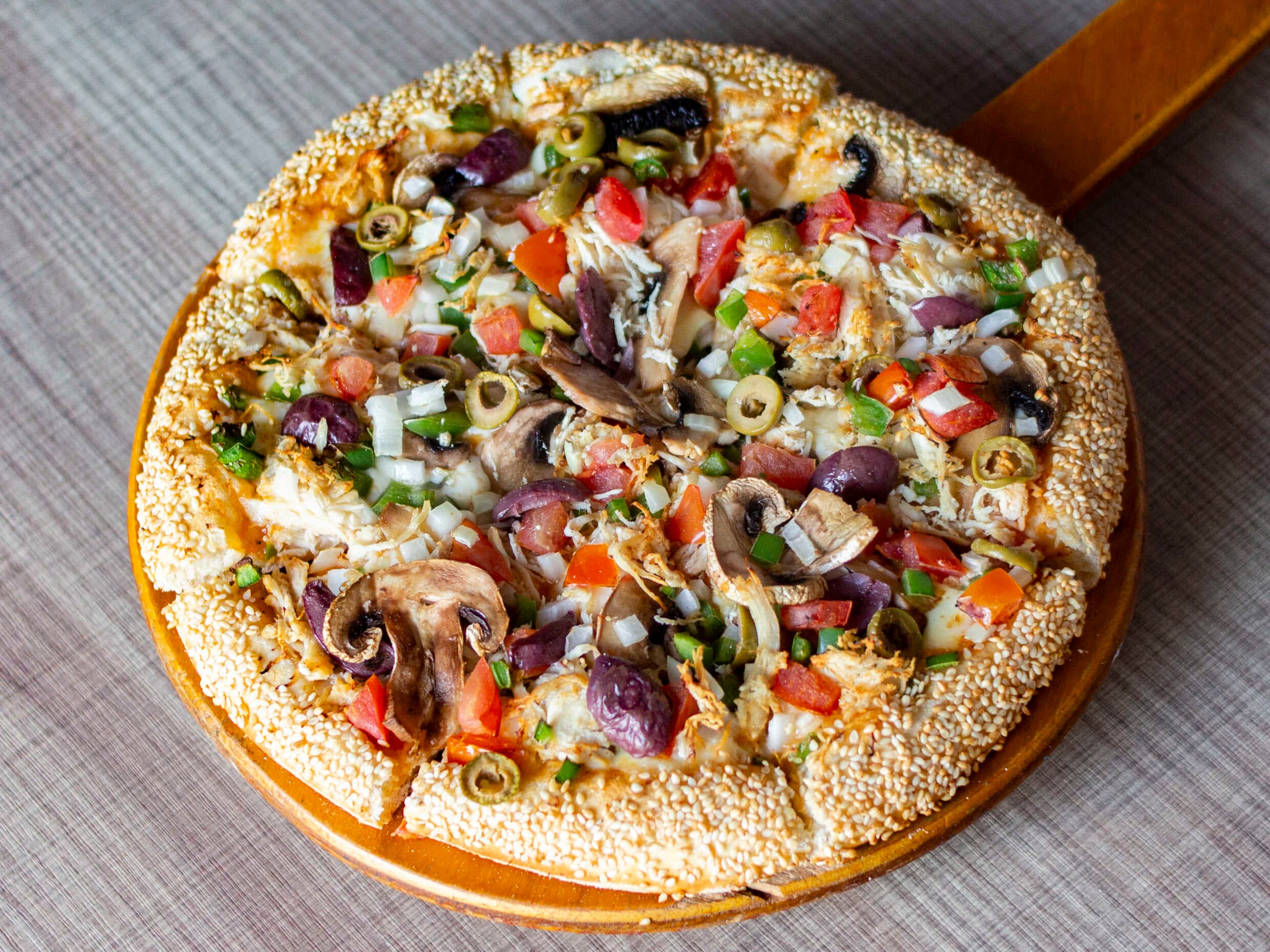 Pizza Pollo con Vegetales