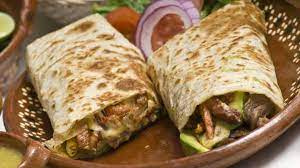 Burritos de carne asada al carbon