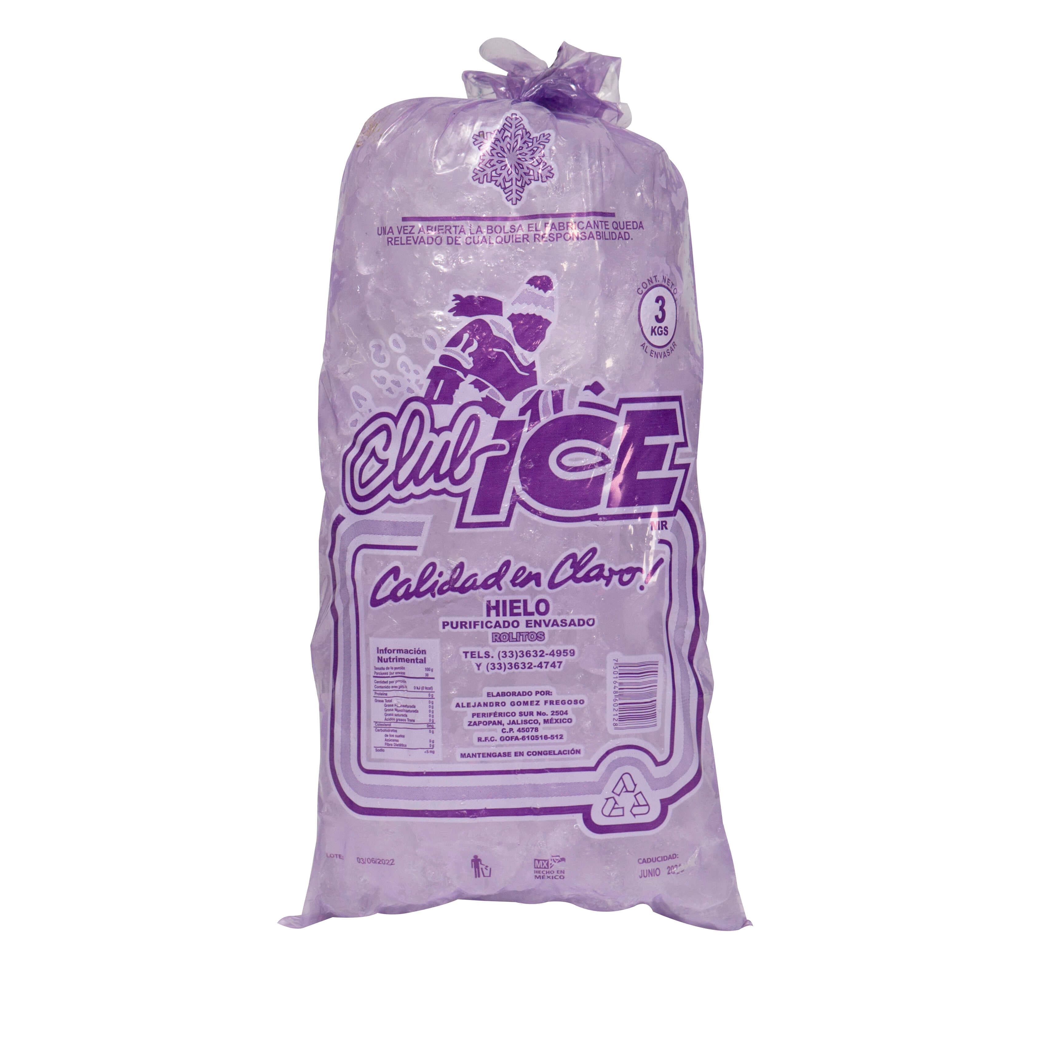 HIELO BOLSA DE 3 KILOS