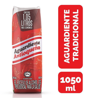 Aguardiente Antioqueño Rojo 1050 ml Caja