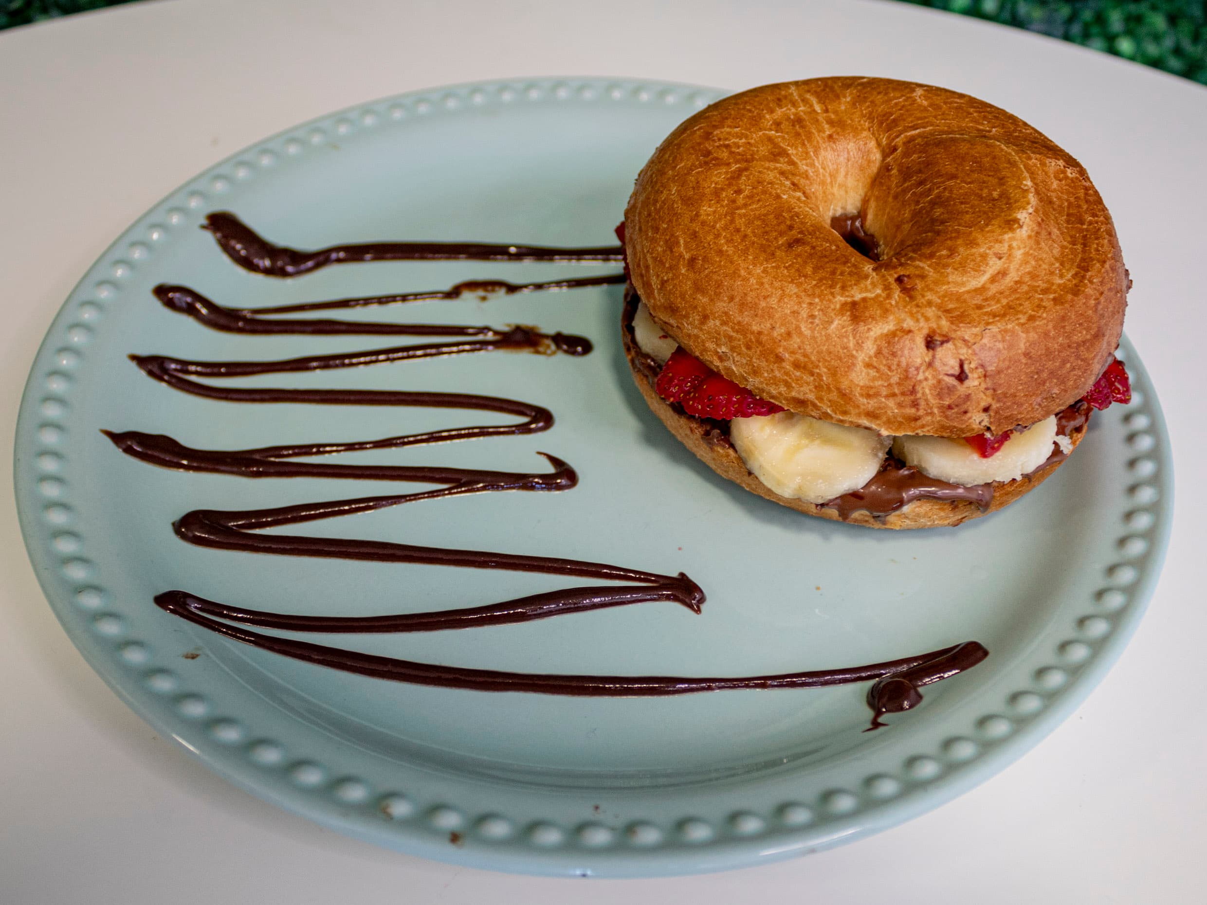 Bagel Nutella con fruta