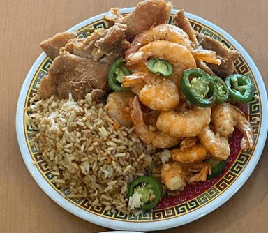 1 Guisado con Camarón, Arroz o Pasta
