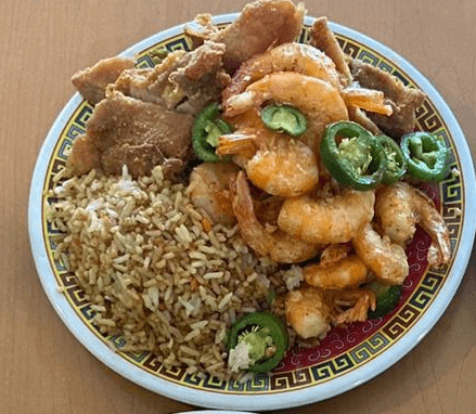 1 Guisado con Camarón, Arroz o Pasta