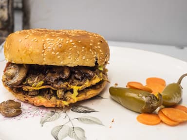 Hamburguesa con Champiñones