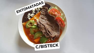 Entomatadas con Bistec