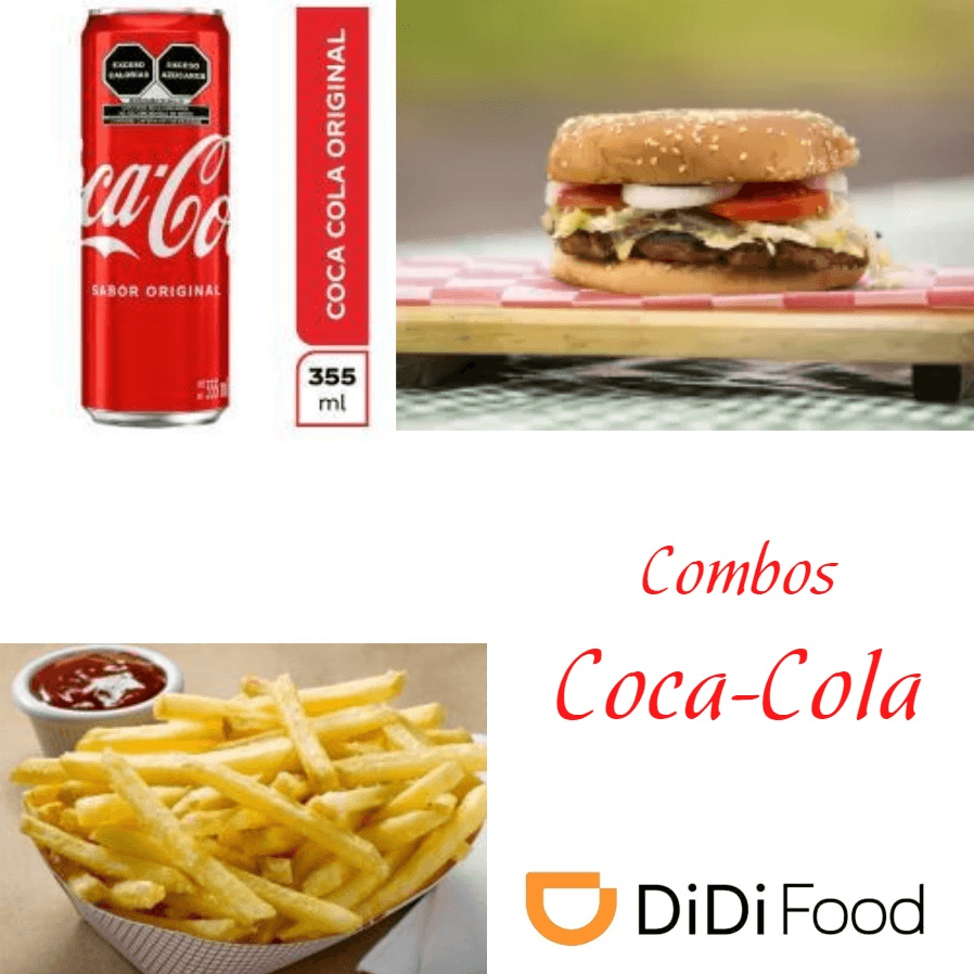 Combo-Coca-Cola + 2 Hamburguesa de Pollo con Papas
