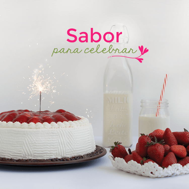 Pastel de Fresas Crema