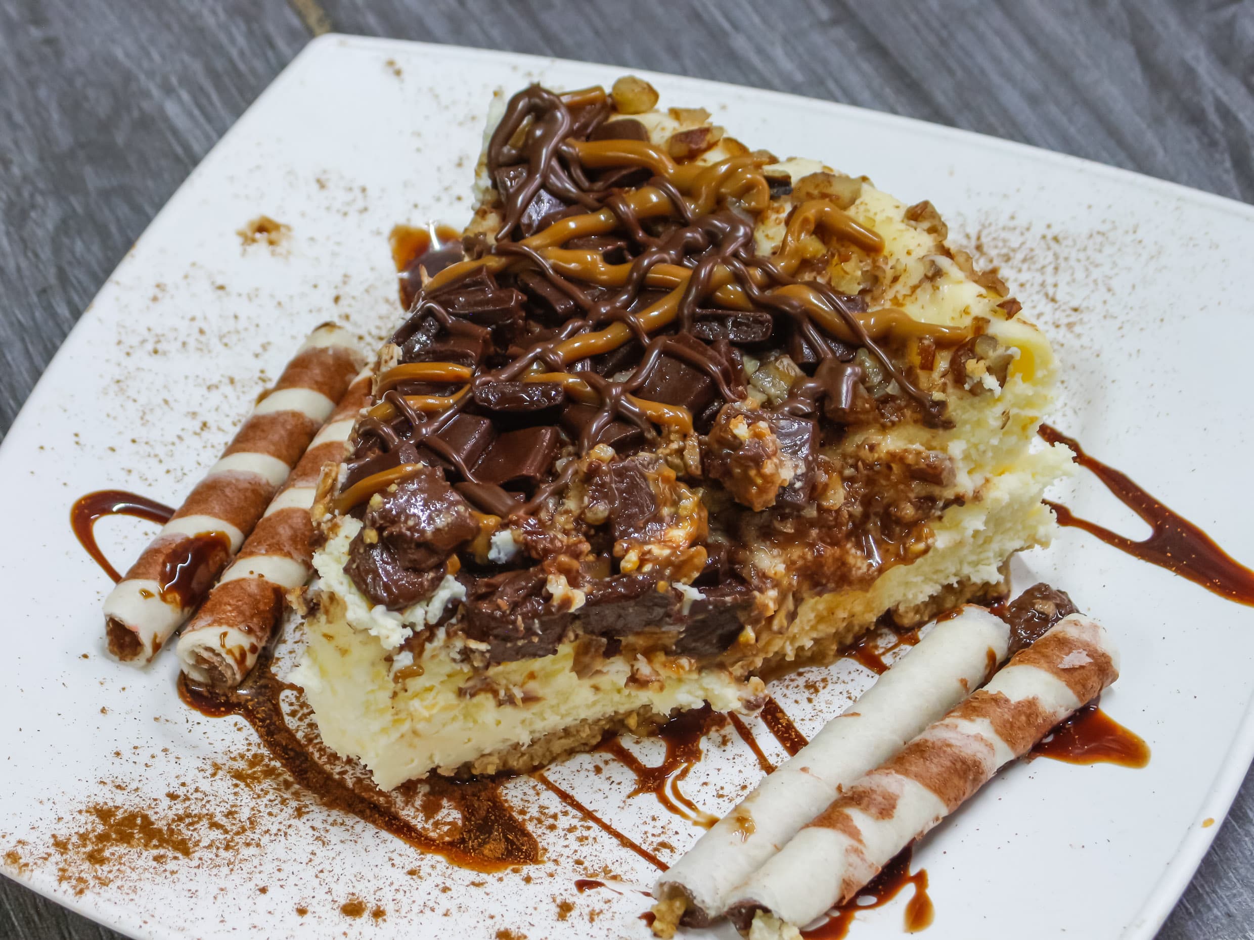 Rebanada de Cheese Cake de Chocolate