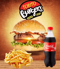 Hamburguesa California + Papas  + Coca Cola