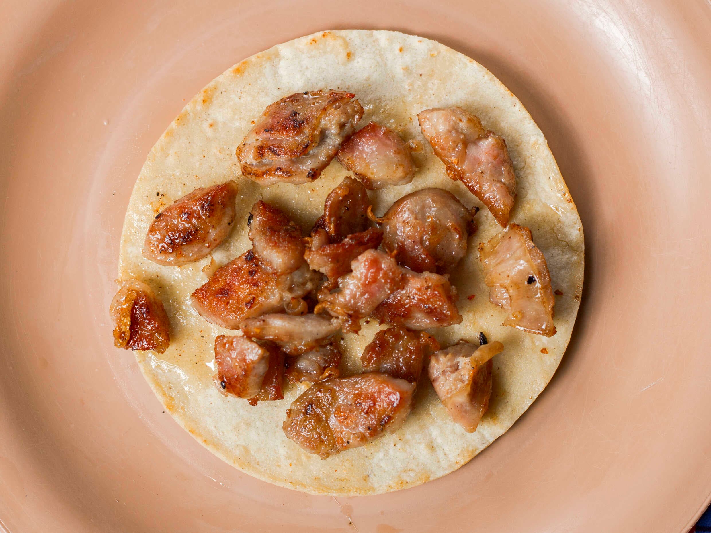 Taco Chorizo Argentino Tortilla de Maíz