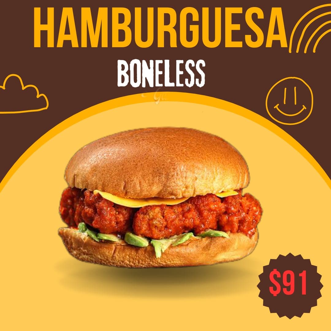 Hamburguesa Boneless con Papas