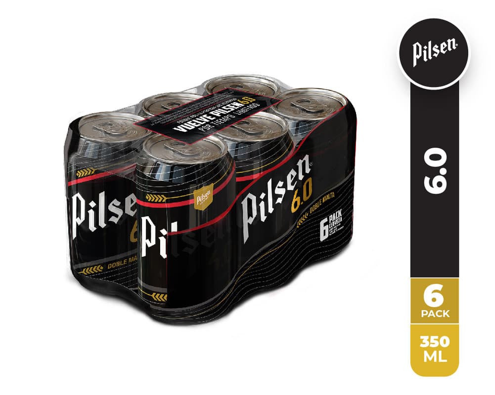 6 Pack Cerveza Pilsen 6.0 Lata 350 ml