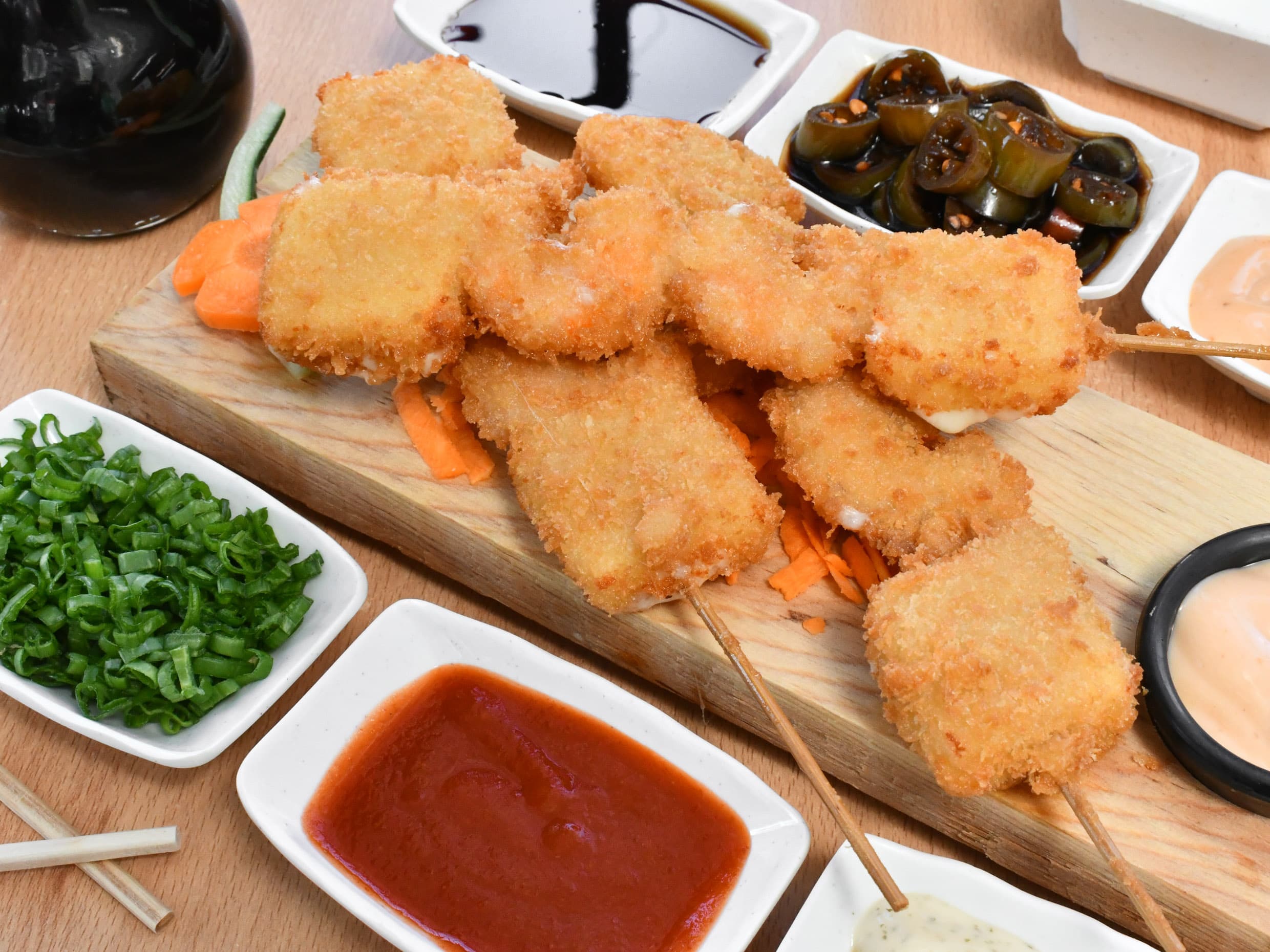 Brocheta de Camarón con Queso