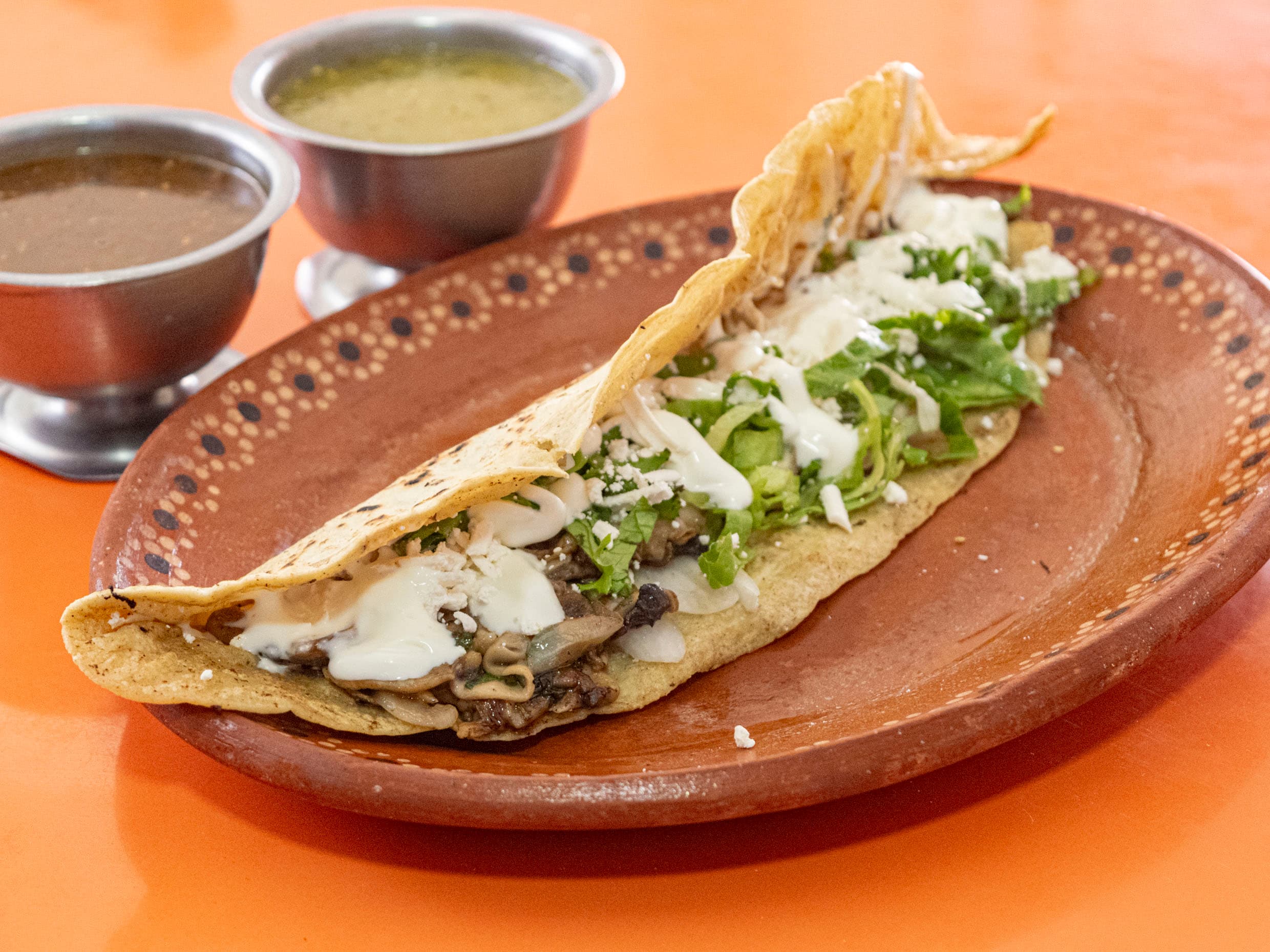 Quesadilla de champiñones con queso