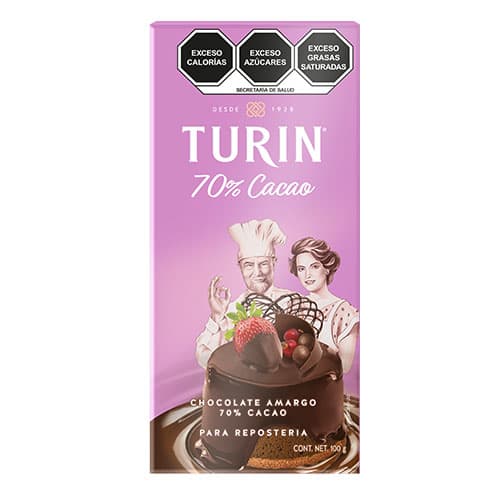 Turin Chocolate 70 % Cacao Amargo para Repostería