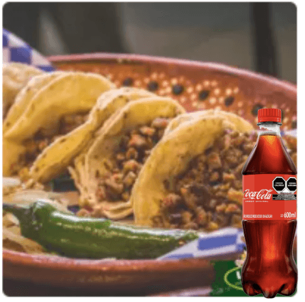 Combo 10 Tacos de Chorizo + 2 Coca Colas