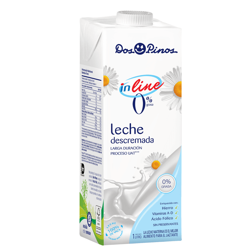 Leche Descremada Dos Pinos Tetra Pack 1 l