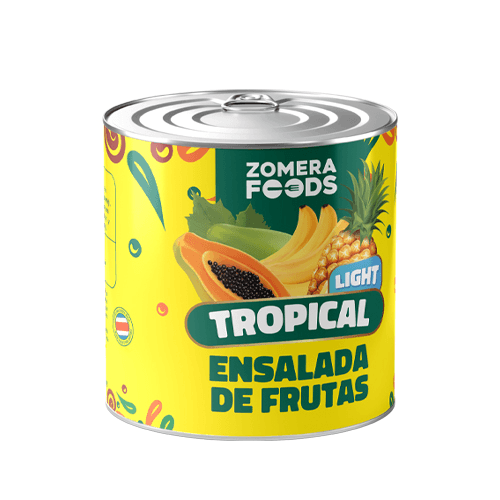 ZOMERA FOODS ENSALADA DE FRUTAS TROPICALES LIGHT LATA 227 GR