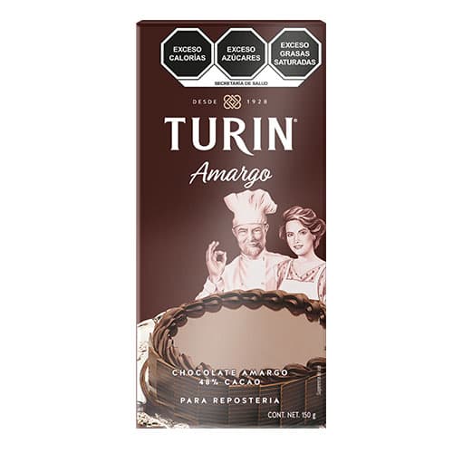 Turin Chocolate Amargo para Repostería 150 G