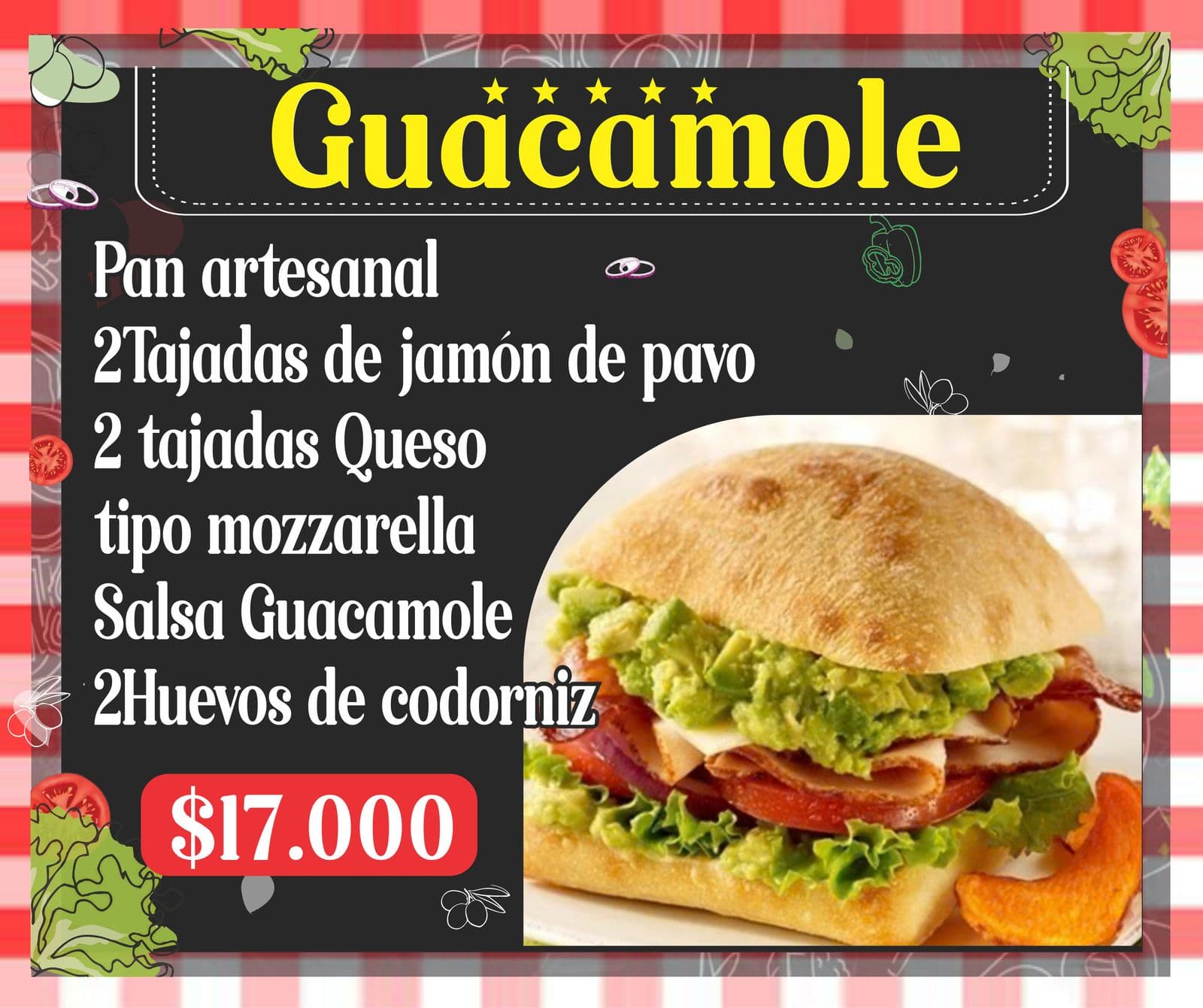 Sándwich Guacamole