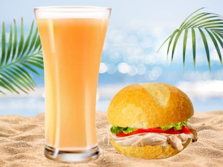Combo 2: Jugo Naranja + Sándwich Pollo a la Brasa