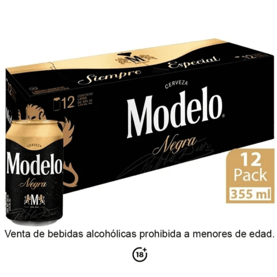CERVEZA NEGRA MODELO 12 PACK 355ML