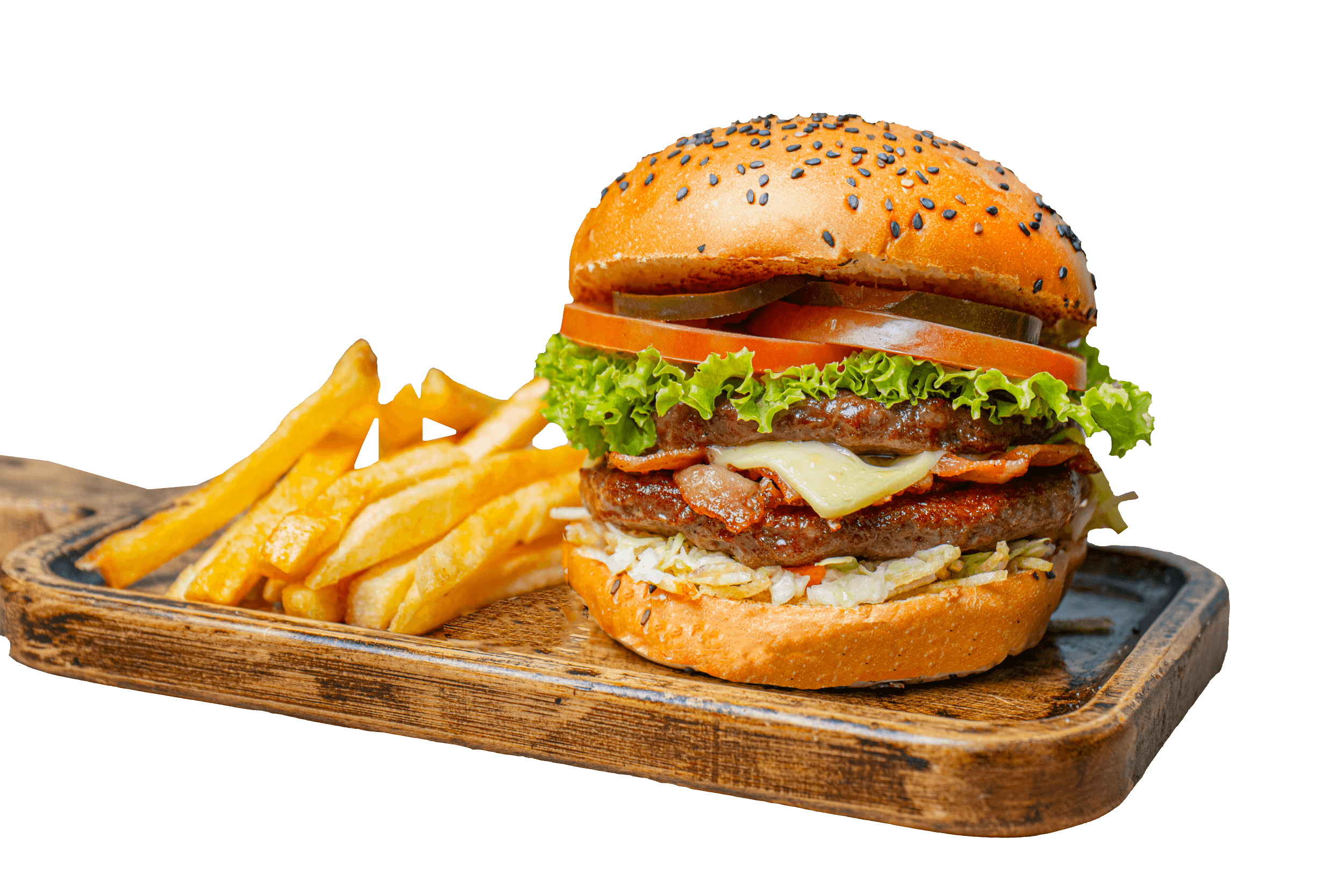 Combo Hamburguesa Doble Carne + Papas