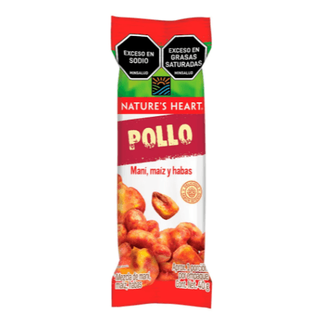 Mezcla Natures Heart pollo mani maiz habas x40g