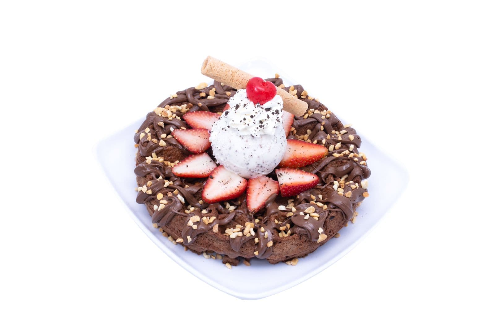 Waffle con chocolate