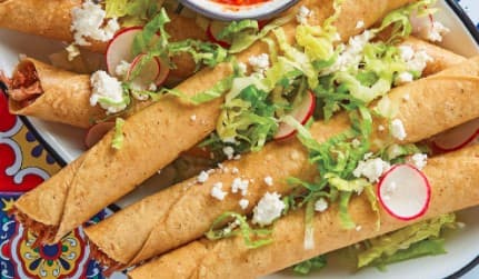 Flautas de Res ó Pollo