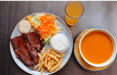 Menú con Churrasco