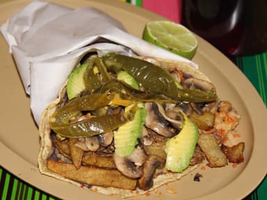 Taco Vegetariano de Champiñones