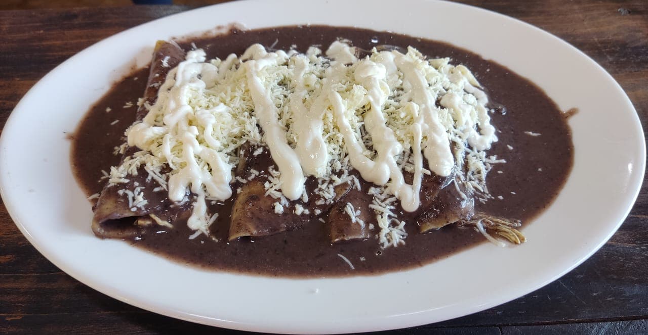 Enfrijoladas rellenas