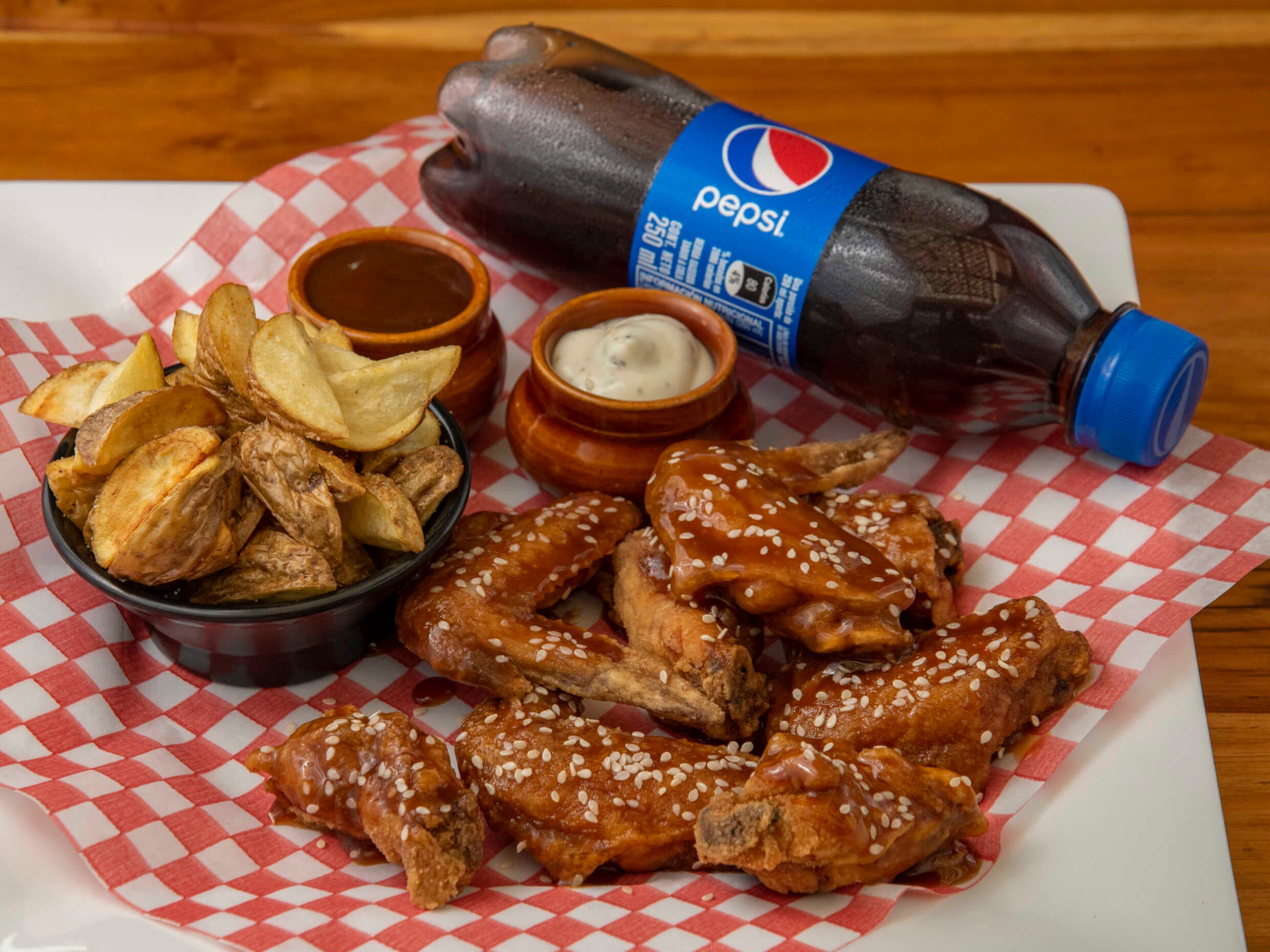🍗 Oferta-Colwings20 Alitas+ 2Porción de Papas+ 🥤
