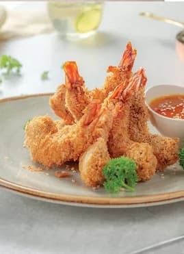 Camarones en Panko