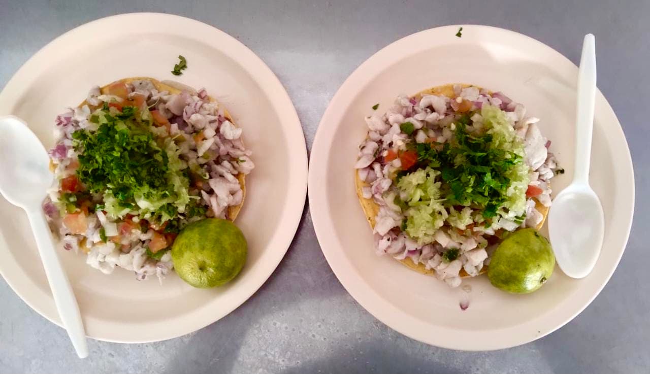 Tostada de Ceviche de Pescado