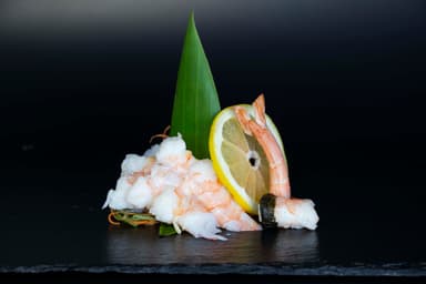 Sashimi de camarón.