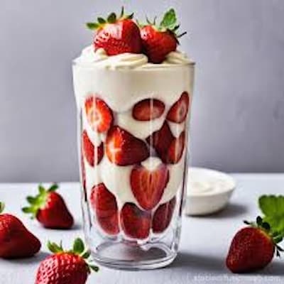 Fresas con Crema de La Casa
