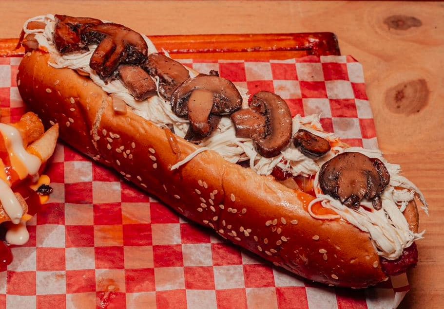 Big Dog con Champiñones