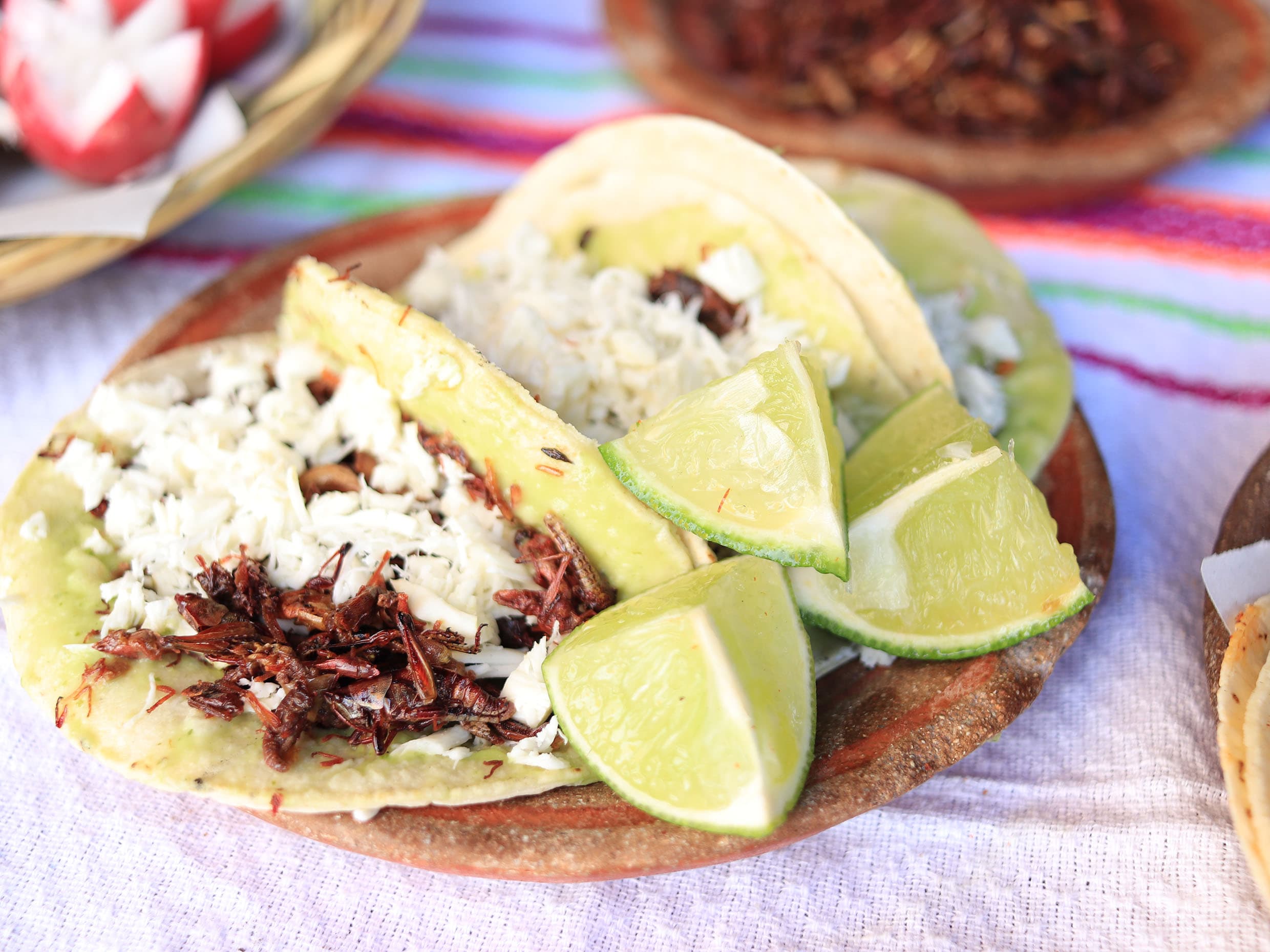Orden de 3 tacos de chapulin