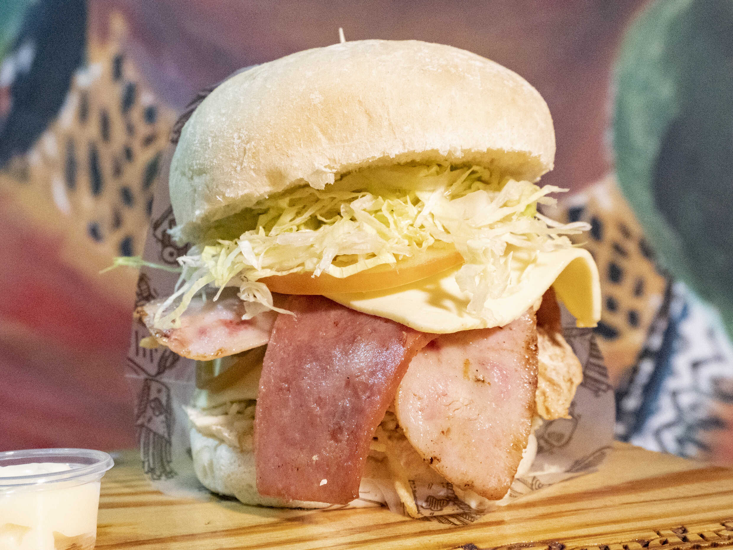 Hamburguesa Mixta + Papas Doble porción