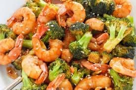 Camarones con Brócoli