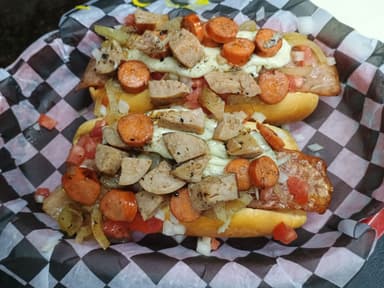 HotDog con Queso, Tocino y Chorizo a Elegir