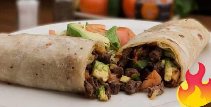 Burrito de Bistek y Aguacate