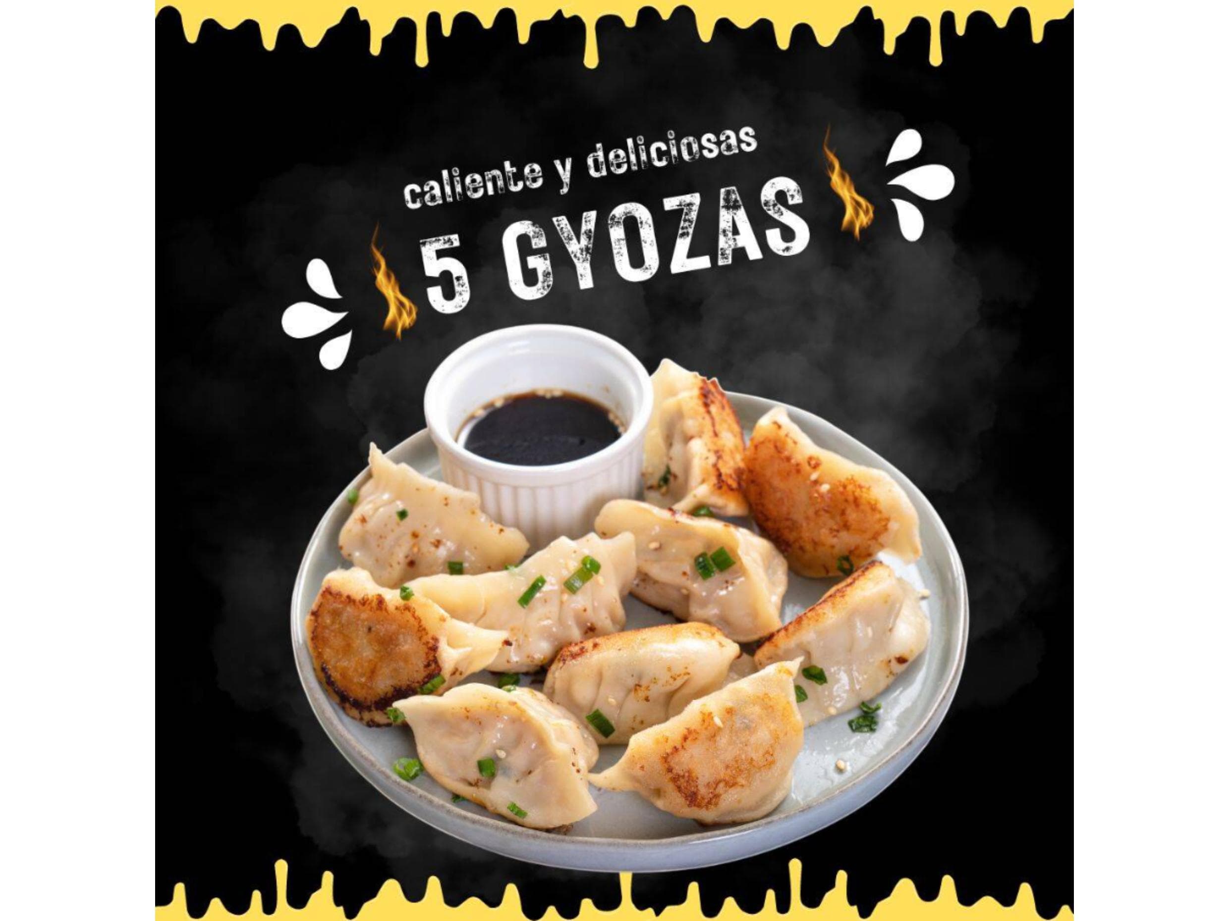 5 Gyozas (empanadas japones)