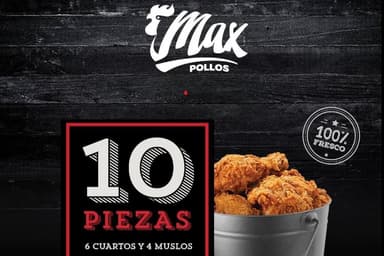 10 Piezas Pollo Frito ( Cuarto y Muslo)