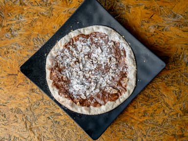 Pizza de Nutella con Nuez