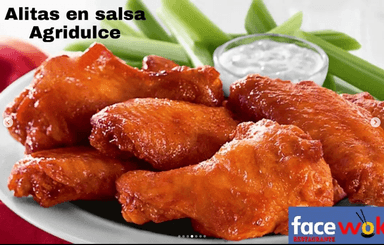 Alitas en Salsa Agrudulce