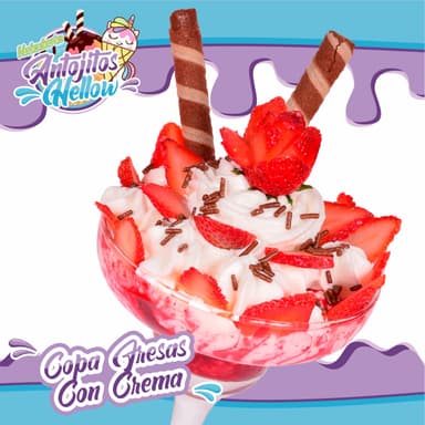 Copa Fresas con Crema